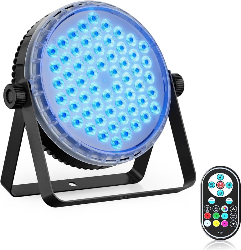 120W LED Spotlight with Remote, LED Par RGBW 4 in 1 8CH/DMX512, LED Stage Lights Disco Spotlight for Party, Wedding, Bar, Club, Decoration