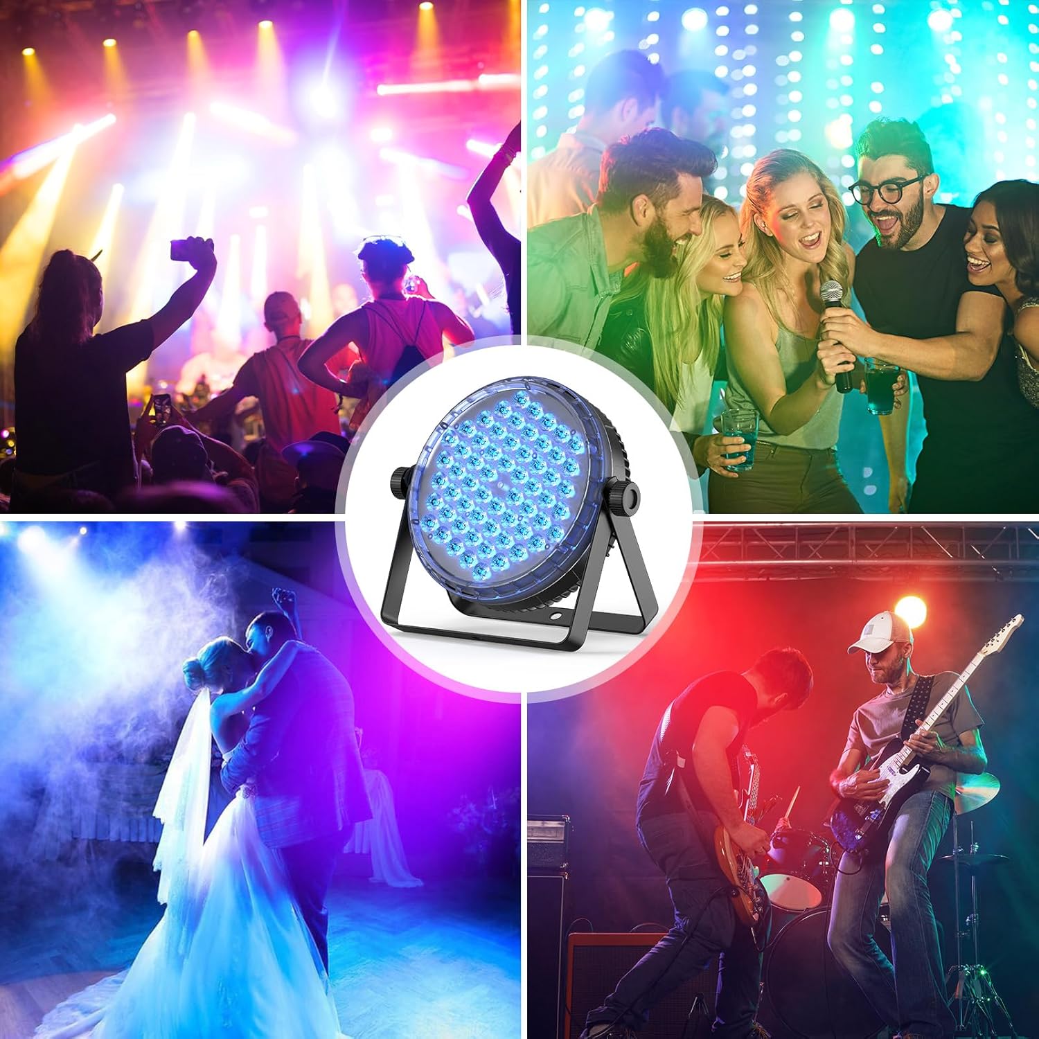 120W LED Spotlight with Remote, LED Par RGBW 4 in 1 8CH/DMX512, LED Stage Lights Disco Spotlight for Party, Wedding, Bar, Club, Decoration - Imagen 6