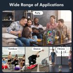 Bluetooth Speakers, 60W Portable Wireless Bluetooth Speaker for Outdoor Home Party with Subwoofer, FM Radio, Colorful LED Lights, Microphone, Remote Control and Great Powerful Sound est - Imagen 7
