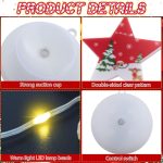 2 Pieces Christmas Star Window Lights, LED Christmas Window Lighting with Timer, 8 Modes, Indoor String Lights for Christmas Party Room Decor - Imagen 3