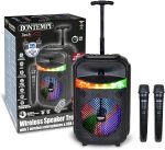 Bontempi | Wireless Trolley Acoustic Speaker with 2 Wireless Microphones, RGB Lights, Remote Control, Screen, TWS Function, 39.5x22.5x19cm - Imagen 4