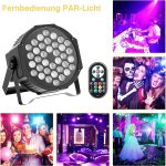 U`King 4 Pieces LED Par Light with Bag, 36 RGB LED Stage Lights with Remote Control and Sound Activation Mode, Disco Light for Parties Christmas DJ Bar - Imagen 4