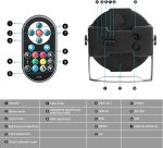 U`King 4 Pieces LED Par Light with Bag, 36 RGB LED Stage Lights with Remote Control and Sound Activation Mode, Disco Light for Parties Christmas DJ Bar - Imagen 6
