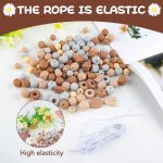 Juego de 132 cuentas de silicona en forma de flor, perlas de silicona con agujeros, cuentas coloridas para manualidades con cordón elástico, cuentas para manualidades, pulseras, bolígrafos - Imagen 3