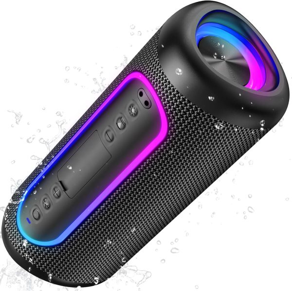 Powerful Bluetooth Speaker 30W, Deep Bass and Clear Treble, Bluetooth 5.4, 30H Playback, IPX5 Waterproof, RGB Lights, TWS Portable Speaker, Supports Micro SD AUX TF Card