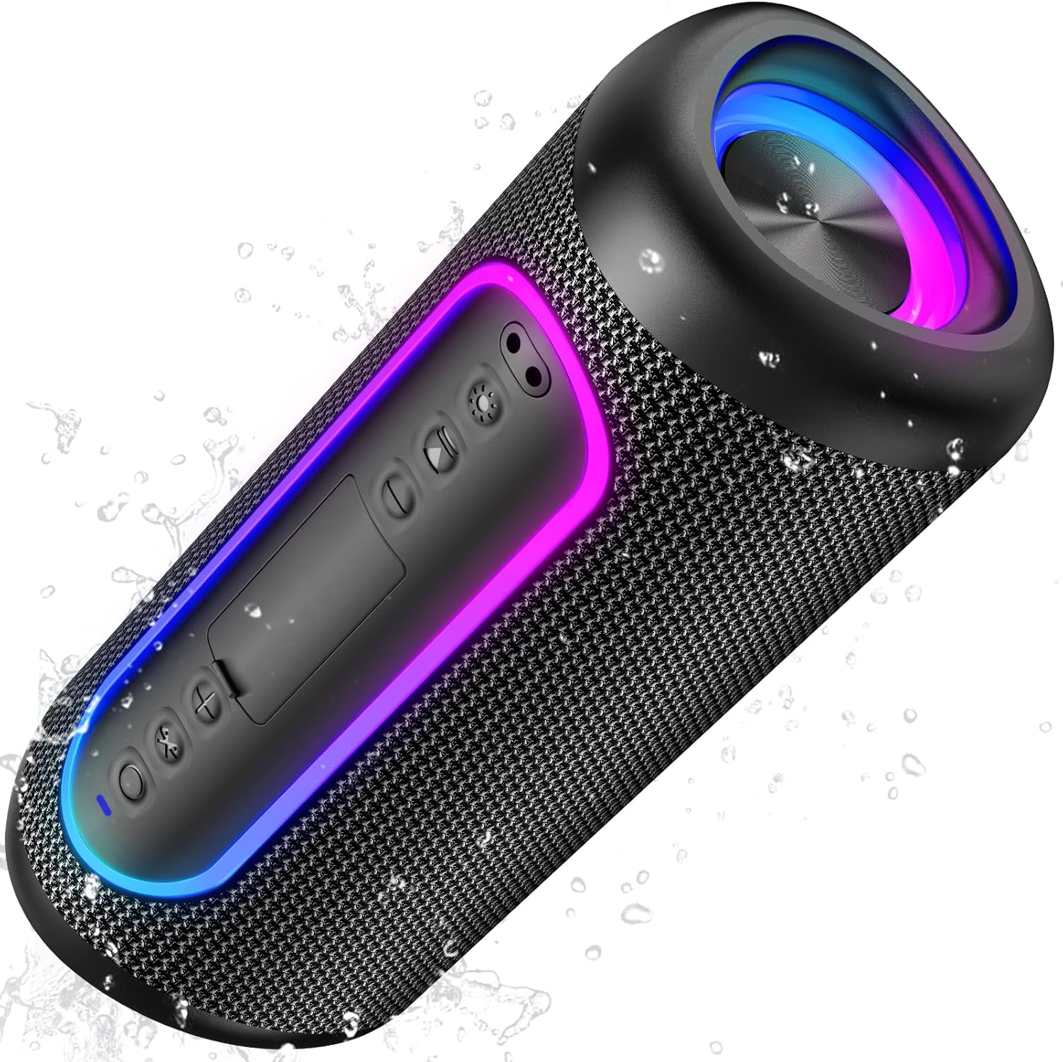 Powerful Bluetooth Speaker 30W, Deep Bass and Clear Treble, Bluetooth Powerful Bluetooth Speaker 30W, Deep Bass and Clear Treble, Bluetooth 5.4, 30H Playback, IPX5 Waterproof, RGB Lights, TWS Portable Speaker, Supports Micro SD AUX TF Card