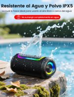 Powerful Bluetooth Speaker 30W, Deep Bass and Clear Treble, Bluetooth 5.4, 30H Playback, IPX5 Waterproof, RGB Lights, TWS Portable Speaker, Supports Micro SD AUX TF Card - Imagen 7