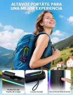Powerful Bluetooth Speaker 30W, Deep Bass and Clear Treble, Bluetooth 5.4, 30H Playback, IPX5 Waterproof, RGB Lights, TWS Portable Speaker, Supports Micro SD AUX TF Card - Imagen 8