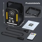 24W Disco Party Light, 4 in 1 LED Stage Light RGB + COB DJ with Remote Control, 8 Self-Propelled Modes Mini Effect Focus, Suitable for Family Birthday Party Stages Festivale Gift - Imagen 6