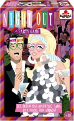 BORRAS - Night out Board Game is a Fun Party Game with 3 Different Dynamics, for Parties with Your Friends, Includes 4 Fun Glasses, from 18 Years Old (19191)