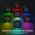 4PCS 36LED Par Lights, RGB Stage Lights, DMX Disco Lights with Remote Control, Effect Spotlights with Sound Activated Control, for Bare Wedding Birthday Party Halloween Christmas - Imagen 4