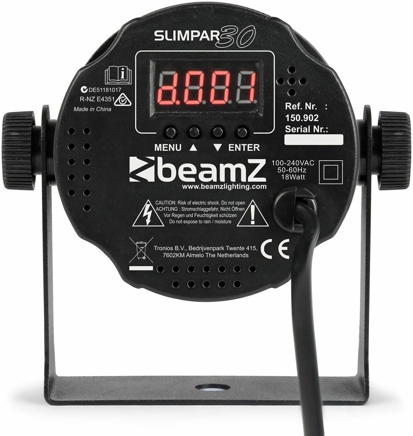BeamZ SlimPar30 Set of 2 Disco Lights for Parties with 3 x Pair LED Disco Lights for Parties, 3 LED Disco Lights for Party Lighting or DJs, Stage Lighting Set - Imagen 5