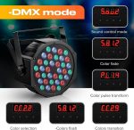 Battery Powered LED Spotlight, 4 Piece, 36 RGB Battery Powered Bulbs, LED Par Lights with Lighting Pack, DMX and Remote Control, Disco Light for DJs, Festivals and Stages - Imagen 5
