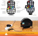 Battery Powered LED Spotlight, 4 Piece, 36 RGB Battery Powered Bulbs, LED Par Lights with Lighting Pack, DMX and Remote Control, Disco Light for DJs, Festivals and Stages - Imagen 6