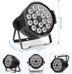 HOLDLAMP 18 LED Par Light RGBW Stage Light 4 in 1 with DMX 4/8CH for Party, Disco, Bar, Family Party and Church - Imagen 6
