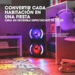 Fenton LIVE280 – Portable Bluetooth Speaker LED 900 W, 2 x Microphone, Trolley and Wheels, LED Light Front Speakers (On/Off), USB and Micro SD, AUX, Bluetooth 5.0 Connection, Battery or Current - Imagen 4