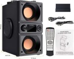 Powerful Bluetooth Speaker 40W (60W Peak) with Dual Subwoofer and Heavy Bass, Portable Bluetooth 5.0 Speaker for Outdoor, Supports FM Radio and Stereo Sound for Home and Party - Imagen 6