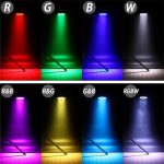 200W 18 LED Headlight Pair 8CH LED Light Pair RGBW+DMX Strobe Sound Active Mode LED Stage Lights Disco Spotlight Party Light for Wedding/Party/Church/Club/DJ Live Show - Imagen 3