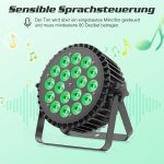 200W 18 LED Headlight Pair 8CH LED Light Pair RGBW+DMX Strobe Sound Active Mode LED Stage Lights Disco Spotlight Party Light for Wedding/Party/Church/Club/DJ Live Show - Imagen 5