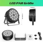 200W 18 LED Headlight Pair 8CH LED Light Pair RGBW+DMX Strobe Sound Active Mode LED Stage Lights Disco Spotlight Party Light for Wedding/Party/Church/Club/DJ Live Show - Imagen 7