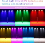 200W 18 LED Headlight Pair 8CH LED Light Pair RGBW+DMX Strobe Sound Active Mode LED Stage Lights Disco Spotlight Party Light for Wedding/Party/Church/Club/DJ Live Show - Imagen 9