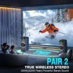 Bluetooth Speaker 160W Maximum Power, Powerful Stereo Sound Bassi Profondi Large Portable Party Speakers with Subwoofer, TWS Pairing, Dynamic LED Light for Parties Camping - Imagen 5