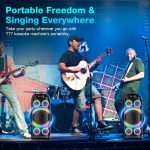 Bluetooth Speaker 160W Maximum Power, Powerful Stereo Sound Bassi Profondi Large Portable Party Speakers with Subwoofer, TWS Pairing, Dynamic LED Light for Parties Camping - Imagen 9