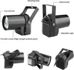 LED Stage Light Bulb, 3W White LED Beam Pinspot Projector Light Effects for Disco Bar Club Party DJ Show Concert - Imagen 5