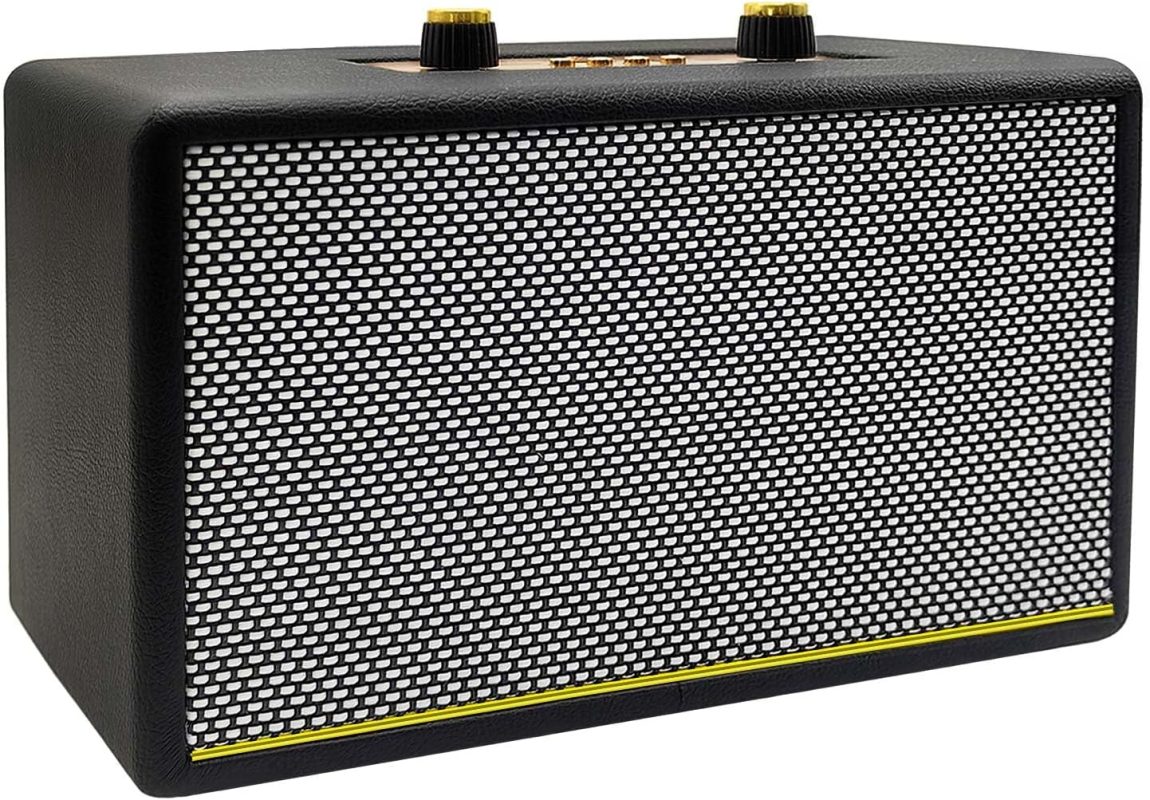 Portable Retro Bluetooth Speaker with FM Radio Aux Input, USB Port, Micro SD Card Slot, Battery Powered Wireless Speakers, Gifts for Home, Classroom, Party