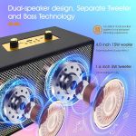 Portable Retro Bluetooth Speaker with FM Radio Aux Input, USB Port, Micro SD Card Slot, Battery Powered Wireless Speakers, Gifts for Home, Classroom, Party - Imagen 4