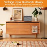 Portable Retro Bluetooth Speaker with FM Radio Aux Input, USB Port, Micro SD Card Slot, Battery Powered Wireless Speakers, Gifts for Home, Classroom, Party - Imagen 8