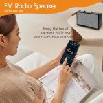 Portable Retro Bluetooth Speaker with FM Radio Aux Input, USB Port, Micro SD Card Slot, Battery Powered Wireless Speakers, Gifts for Home, Classroom, Party - Imagen 9