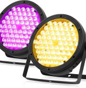 BETOPPER RGBW Stage Light 4-in-1 DJ Lights 120W DMX LED Par Light Disco Lights DJ Sound Activated Party Lights for Churches, Weddings, Bands, Drama, Club, Christmas Party Lights LPC120 (2PC)