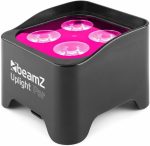 BeamZ BBP90 Set of 4 Uplight PAR LED Light with Battery 4 x 4W LED Stage Lighting Disco DMX Party Stage Music Controlled Remote Control Black - Imagen 5
