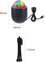 Stage Lights, RBG Disco Ball Portable USB Dance Birthday DJ Bar Karaoke Christmas Wedding Lighting Portable Stand - Imagen 3