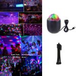 Stage Lights, RBG Disco Ball Portable USB Dance Birthday DJ Bar Karaoke Christmas Wedding Lighting Portable Stand - Imagen 4