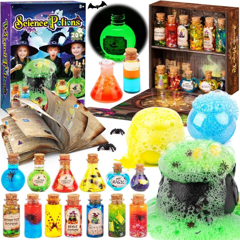 Mostof Wizard Potions Kits for Kids Mix 20 Magic Fairy Potions with Magic Cauldron Creative Toys Gift