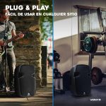 Vonyx SPJ-1500ABT Active Speaker 15" Autoamplified 800W with Bluetooth, MP3 Player, USB/SD, Microphone Input, Powerful Subwoofer, Professional Sound for Parties, DJs, Events and Karaoke - Imagen 6