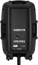 Vonyx VPS122A Powered Speakers Pack of 2 800W Portable Active/Passive Bluetooth Speakers, 12 Inches, Wired Microphone, Remote Control, Tripods, MP3 Player with USB and SD, LEDs - Imagen 5
