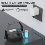 4PCS Mini RGB Pair LED Battery, 12 LED Rechargeable Stage Spotlight with Remote Control Stage Lights, Portable Disco Lights for Parties, DJs, Weddings, Christmas, Halloween and Bars - Imagen 4