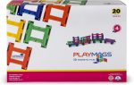 Playmags 20 Piece Train Set: Now, with Strong Magnets, Sturdy, Super Durable with Vivid Clear Color Tiles - Imagen 4