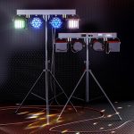 UKing 60W Stage Light with Stand, DMX-3/6/15CH 24pcs RGBW LED Par Headlight +8pcs RGBW Derby Disco Lighting for Party Churches Concerts Weddings Birthday Parties - Imagen 3