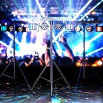 UKing 60W Stage Light with Stand, DMX-3/6/15CH 24pcs RGBW LED Par Headlight +8pcs RGBW Derby Disco Lighting for Party Churches Concerts Weddings Birthday Parties - Imagen 5