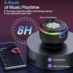 Bluetooth Speaker with Stereo Sound, IPX7 Waterproof Music Box with Suction Cup and Lanyard, Built-in Microphone, Wireless Speaker - Imagen 4