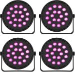 Fuzzix Comet M16 LED RGB Spotlights with 18 LEDs per Unit, Remote Control, Auto Programs, Sturdy Housing, Easy Assembly, Ideal for Parties, Stages, Events or Performances - Imagen 4