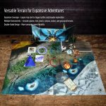 DND Battle Games Map D&D 5E Grid 4Mat 8Scenarios Dry Erase Pens and AOE Spell Template 23x33 Inch Starter Set Dungeons and Dragons Double-Sided Gift Accessories - Imagen 5