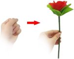 Rose Look Folding Rose Magic Accessory, Easy to Make, Silk to Rose Magic Tricks, Magic Accessories, Illusion, Silk to Flower Magic Tricks - Imagen 3