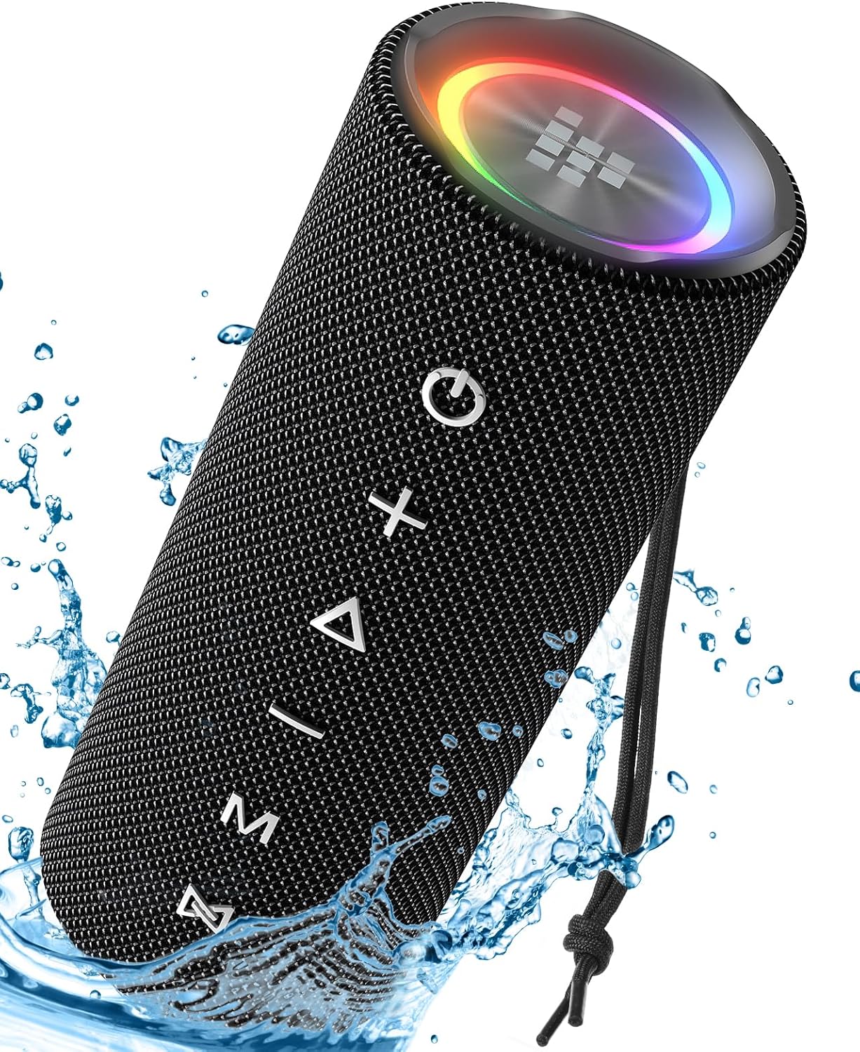 Tronsmart Mirtune C2 Bluetooth 5.3 Speaker, Powerful Portable Speaker with Tronsmart Mirtune C2 Bluetooth 5.3 Speaker, Powerful Portable Speaker with Colour LED Light, 24H Playback, IPX7 Waterproof, 360° Stereo Sound, App Control, Supports TF, SD, for Outdoor