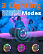 Tronsmart Mirtune C2 Bluetooth 5.3 Speaker, Powerful Portable Speaker with Colour LED Light, 24H Playback, IPX7 Waterproof, 360° Stereo Sound, App Control, Supports TF, SD, for Outdoor - Imagen 6