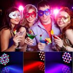 4pcs RGB LED Spotlights Pair with 36 LEDs, Stage Lights Disco Lights with Multiplex Digital Control and Sound Activation for Disco KTV Bar Christmas Party Wedding - Imagen 7